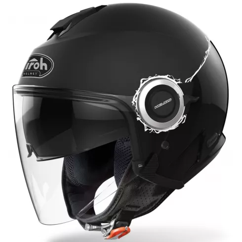 Κράνος μηχανής AIROH HELIOS BLACK GLOSS/MATT JET - OPEN FACE Κράνος μηχανής AIROH HELIOS BLACK GLOSS/MATT JET - OPEN FACE