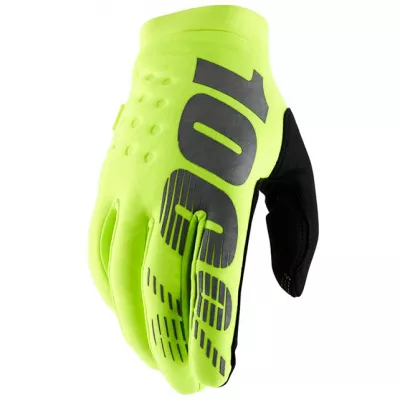 Γάντια μηχανής motocross 100% BRISKER FLUO YELLOW