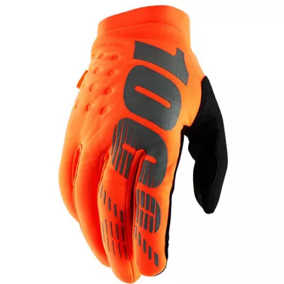 Γάντια μηχανής motocross 100% BRISKER ORANGE/BLACK