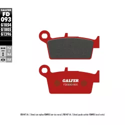 Πίσω τακάκια φρένων μοτοσυκλέτας Galfer TRIAL TOP FD093G1805 Πίσω τακάκια φρένων μοτοσυκλέτας Galfer TRIAL TOP FD093G1805