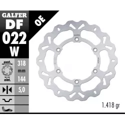 Δισκόπλακα μοτοσυκλέτας εμπρός Galfer WAVE FIXED DISC WAVE FIXED 318x5mm DF022W Δισκόπλακα μοτοσυκλέτας εμπρός Galfer WAVE FIXED DISC WAVE FIXED 318x5mm DF022W