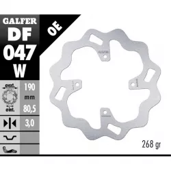 Πίσω δισκόπλακα μοτοσυκλέτας Galfer WAVE FIXED  DISC WAVE FIXED 190x3mm DF047W Πίσω δισκόπλακα μοτοσυκλέτας Galfer WAVE FIXED  DISC WAVE FIXED 190x3mm DF047W
