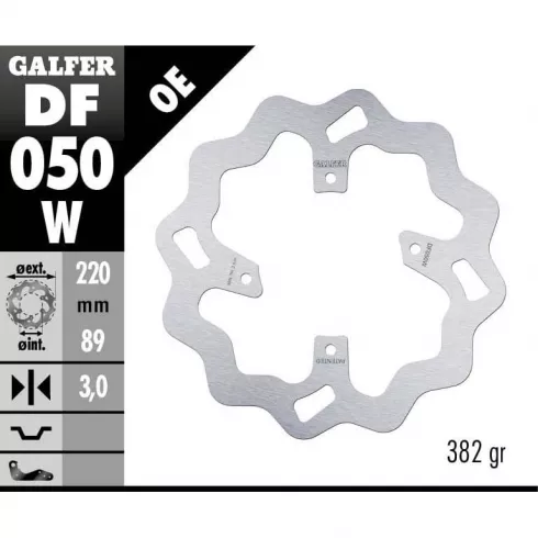 Δισκόπλακα μοτοσυκλέτας εμπρός Galfer WAVE FIXED  DISC WAVE FIXED 220x3mm DF050W Δισκόπλακα μοτοσυκλέτας εμπρός Galfer WAVE FIXED  DISC WAVE FIXED 220x3mm DF050W