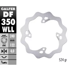 Πίσω δισκόπλακα μοτοσυκλέτας Galfer WAVE FIXED SOLID 240x4mm DF350WLL Πίσω δισκόπλακα μοτοσυκλέτας Galfer WAVE FIXED SOLID 240x4mm DF350WLL