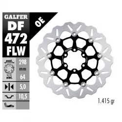 Δισκόπλακα μοτοσυκλέτας εμπρός/πίσω Galfer WAVE FLOATING (C. STEEL) 298x5mm DF472FLW Δισκόπλακα μοτοσυκλέτας εμπρός/πίσω Galfer WAVE FLOATING (C. STEEL) 298x5mm DF472FLW
