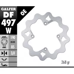 Πίσω δισκόπλακα μοτοσυκλέτας Galfer WAVE FIXED  DISC WAVE FIXED 190x3mm DF497W Πίσω δισκόπλακα μοτοσυκλέτας Galfer WAVE FIXED  DISC WAVE FIXED 190x3mm DF497W