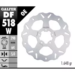 Δισκόπλακα μοτοσυκλέτας εμπρός/πίσω Galfer WAVE FIXED  DISC WAVE FIXED 298x5mm DF518W Δισκόπλακα μοτοσυκλέτας εμπρός/πίσω Galfer WAVE FIXED  DISC WAVE FIXED 298x5mm DF518W