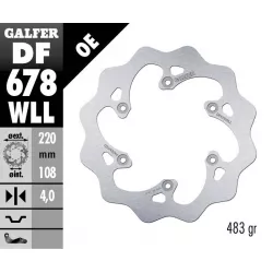 Πίσω δισκόπλακα μοτοσυκλέτας Galfer WAVE FIXED SOLID DF678WLL Πίσω δισκόπλακα μοτοσυκλέτας Galfer WAVE FIXED SOLID DF678WLL