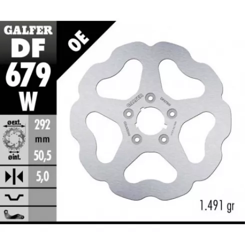 Δισκόπλακα μοτοσυκλέτας εμπρός Galfer WAVE FIXED  DISC WAVE FIXED DF679W Δισκόπλακα μοτοσυκλέτας εμπρός Galfer WAVE FIXED  DISC WAVE FIXED DF679W