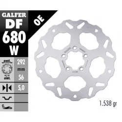 Δισκόπλακα μοτοσυκλέτας εμπρός Galfer WAVE FIXED  DISC WAVE FIXED DF680W Δισκόπλακα μοτοσυκλέτας εμπρός Galfer WAVE FIXED  DISC WAVE FIXED DF680W