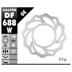 Δισκόπλακα μοτοσυκλέτας εμπρός Galfer WAVE FIXED  DISC WAVE FIXED 198x3mm DF688W Δισκόπλακα μοτοσυκλέτας εμπρός Galfer WAVE FIXED  DISC WAVE FIXED 198x3mm DF688W