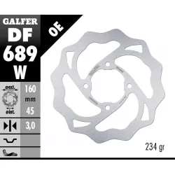 Πίσω δισκόπλακα μοτοσυκλέτας Galfer WAVE FIXED  DISC WAVE FIXED 160x3mm DF689W