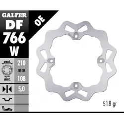 Πίσω δισκόπλακα μοτοσυκλέτας Galfer WAVE FIXED  DISC WAVE FIXED 210x5mm DF766W Πίσω δισκόπλακα μοτοσυκλέτας Galfer WAVE FIXED  DISC WAVE FIXED 210x5mm DF766W