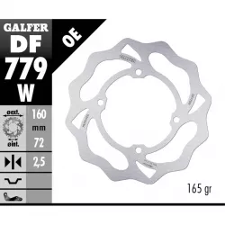 Δισκόπλακα μοτοσυκλέτας εμπρός/πίσω Galfer WAVE FIXED  DISC WAVE FIXED 160x2,5mm DF779W Δισκόπλακα μοτοσυκλέτας εμπρός/πίσω Galfer WAVE FIXED  DISC WAVE FIXED 160x2,5mm DF779W