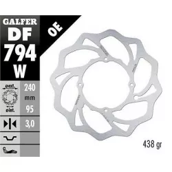 Δισκόπλακα μοτοσυκλέτας εμπρός Galfer WAVE FIXED DISC WAVE FIXED 240x3mm DF794W Δισκόπλακα μοτοσυκλέτας εμπρός Galfer WAVE FIXED DISC WAVE FIXED 240x3mm DF794W