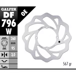 Δισκόπλακα μοτοσυκλέτας εμπρός Galfer WAVE FIXED  DISC WAVE FIXED DF796W Δισκόπλακα μοτοσυκλέτας εμπρός Galfer WAVE FIXED  DISC WAVE FIXED DF796W