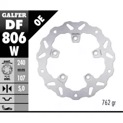 Πίσω δισκόπλακα μοτοσυκλέτας Galfer WAVE FIXED DISC WAVE FIXED 240x5mm DF806W Πίσω δισκόπλακα μοτοσυκλέτας Galfer WAVE FIXED DISC WAVE FIXED 240x5mm DF806W