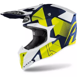 Κράνος μηχανής motocross AIROH WRAAP RAZE BLUE GLOSS Κράνος μηχανής motocross AIROH WRAAP RAZE BLUE GLOSS