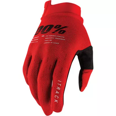 Γάντια μηχανής motocross 100%  iTRACK RED