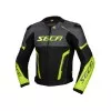 Δερμάτινο μπουφάν μηχανής SECA HOOLIGAN TITANIUM/FLUO YELLOW