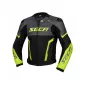 Δερμάτινο μπουφάν μηχανής SECA HOOLIGAN TITANIUM/FLUO YELLOW thumb