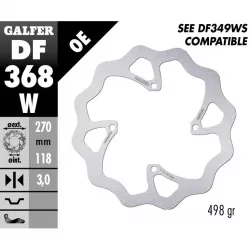 Δισκόπλακα μοτοσυκλέτας εμπρός Galfer DISC WAVE FIXED 270x3mm DF368W Δισκόπλακα μοτοσυκλέτας εμπρός Galfer DISC WAVE FIXED 270x3mm DF368W
