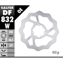Δισκόπλακα μοτοσυκλέτας εμπρός Galfer DISC WAVE FIXED 240x3mm DF832W Δισκόπλακα μοτοσυκλέτας εμπρός Galfer DISC WAVE FIXED 240x3mm DF832W