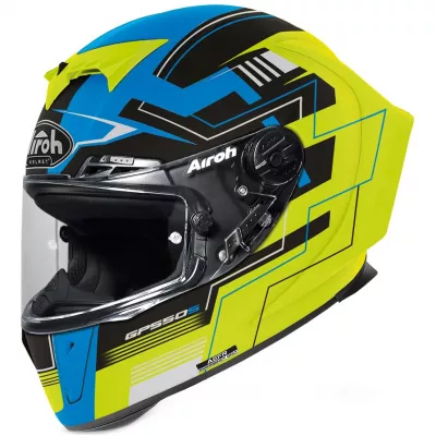 Κράνος μηχανής AIROH GP550 S CHALLENGE BLUE/YELLOW MATT