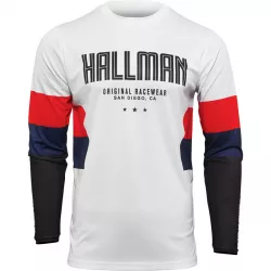 Μπλούζα μηχανής THOR HALLMAN DIFFER DRAFT WHITE/RED/NAVY Μπλούζα μηχανής THOR HALLMAN DIFFER DRAFT WHITE/RED/NAVY