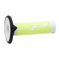 Χειρολαβές μοτοσυκλέτας PROGRIP Triple Density WH/FLO YELLOW/BLACK