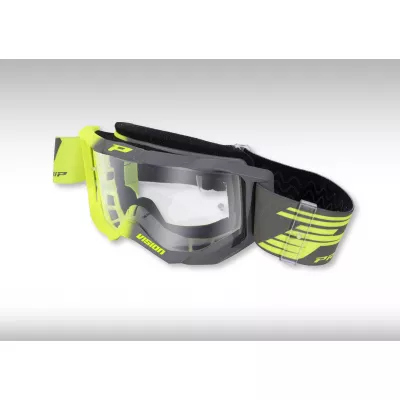 Μάσκα μηχανής motocross PROGRIP 3300 FL ΚΙΤΡΙΝΟ/ΓΚΡΙ