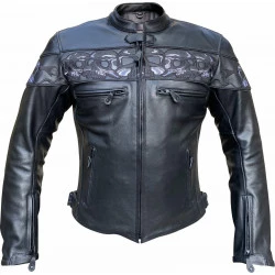 Δερμάτινο μπουφάν μηχανής Skull Chopper Master
