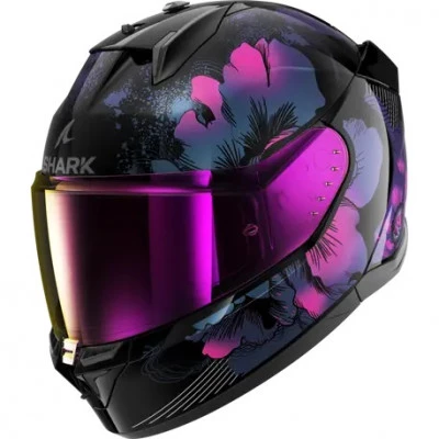 Κράνος μηχανής SHARK D-SKWAL 3 LADY MAYFER GLOSS ΜΑΥΡΟ/ΜΩΒ FULL FACE Κράνος μηχανής SHARK D-SKWAL 3 LADY MAYFER GLOSS ΜΑΥΡΟ/ΜΩΒ FULL FACE