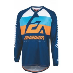 Μπλούζα μηχανής ANSWER Syncron CC Jersey- BLUE/HYPER ORANGE