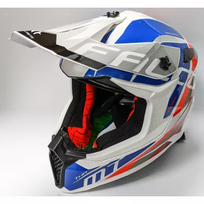 Κράνος μηχανής motocross MT FALCON THR A7 GLOSS PEARL BLUE