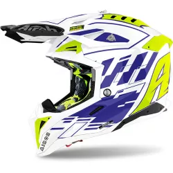 Κράνος μηχανής motocross AIROH AVIATOR 3 RAMPAGE BLUE GLOSS Κράνος μηχανής motocross AIROH AVIATOR 3 RAMPAGE BLUE GLOSS