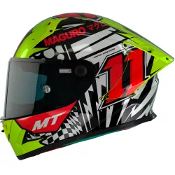 Κράνος μηχανής MT KRE+ CARBON SERGIO GARSIA A3 MATT FLUO YELLOW