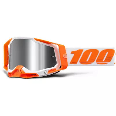 Μάσκα motocross 100% RACECRAFT ORANGE SILVER FLASH