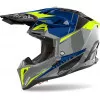 Κράνος μηχανής motocross AIROH AVIATOR 3 PUSH BLUE GLOSS
