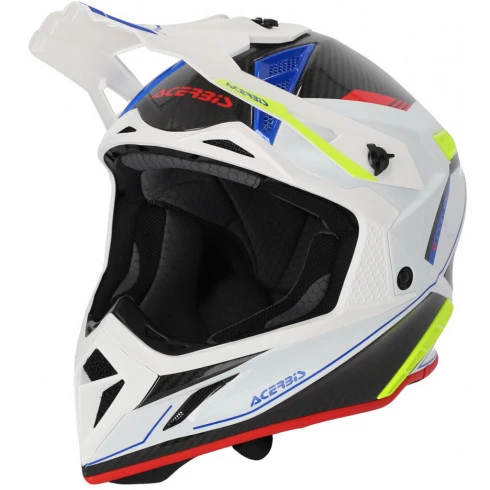 Κράνος μηχανής ACERBIS STEEL CARBON WHITE/BLACK 2206 Κράνος μηχανής ACERBIS STEEL CARBON WHITE/BLACK 2206