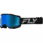 Μάσκα μηχανής motocross FLY RACING Zone Black/Black - Sky Blue/Smoke Lens 2025 thumb