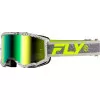 Μάσκα μηχανής motocross FLY RACING Zone Dark Grey/Hi-Vis - Iridiscent Green Mirror Lens 2025