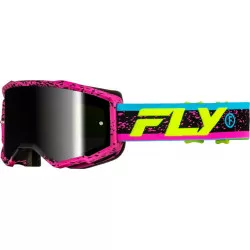 Μάσκα μηχανής motocross FLY RACING Zone Pink/Black/Hi-Vis - Black Mirror/Smoke Lens 2025 Μάσκα μηχανής motocross FLY RACING Zone Pink/Black/Hi-Vis - Black Mirror/Smoke Lens 2025