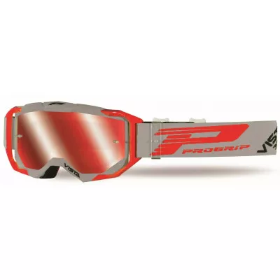 Μάσκα μηχανής motocross PROGRIP 3303 VISTA GREY/RED