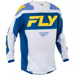 Μπλούζα motocross FLY RACING F-16 Riding - White/Dark Blue/Yellow 2025 Μπλούζα motocross FLY RACING F-16 Riding - White/Dark Blue/Yellow 2025