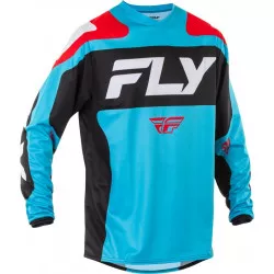 Μπλούζα motocross FLY RACING F-16 Riding - Light Blue/Red/Black 2025