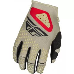 Γάντια μηχανής motocross FLY RACING Kinetic SYM- Light Grey/Red/Black 2025 Γάντια μηχανής motocross FLY RACING Kinetic SYM- Light Grey/Red/Black 2025