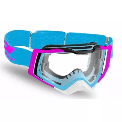 Μάσκα μηχανής motocross PROGRIP 3309 RAPID TBW/CLEAR