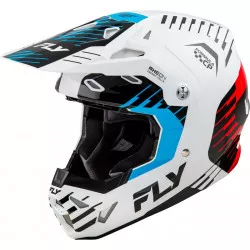 Κράνος μηχανής motocross FLY RACING Formula CP Slice - White/Red/Cyan 2025 Κράνος μηχανής motocross FLY RACING Formula CP Slice - White/Red/Cyan 2025