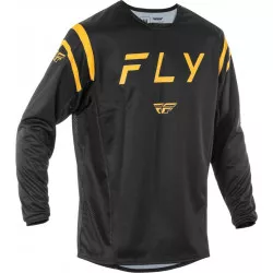 Μπλούζα motocross FLY RACING Kinetic Center - Black/Gold 2025 Μπλούζα motocross FLY RACING Kinetic Center - Black/Gold 2025